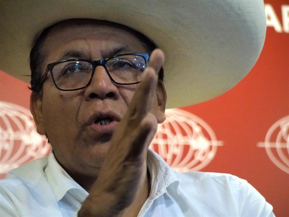 El candidato a la Presidencia de Perú Roberto Sanchez 