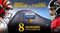 Los Bengals serán el rival de los Falcons el 8 de noviembre en el 2026 NFL Madrid Game