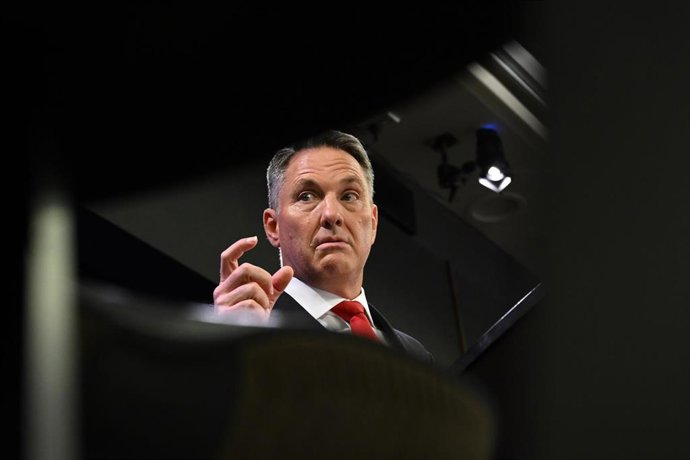 El ministro de Australia, Richard Marles, durante una rueda de prensa en Canberra en abril de 2026 (archivo)