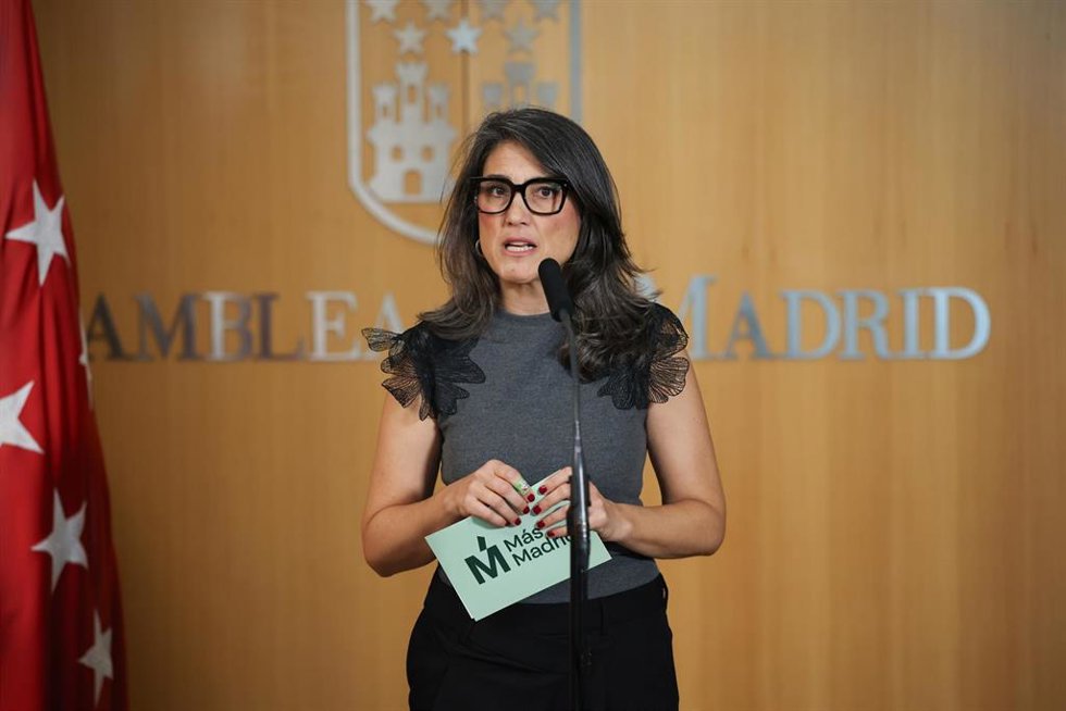 Archivo - La portavoz de Más Madrid en la Asamblea de Madrid, Manuela Bergerot, durante el pleno de la Asamblea de Madrid, a 12 de febrero de 2026, en Madrid (España). La Asamblea de Madrid muestra hoy su rechazo al pacto de financiación autonómica entre 