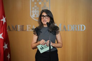 Archivo - La portavoz de Más Madrid en la Asamblea de Madrid, Manuela Bergerot, durante el pleno de la Asamblea de Madrid, a 12 de febrero de 2026, en Madrid (España). La Asamblea de Madrid muestra hoy su rechazo al pacto de financiación autonómica entre 