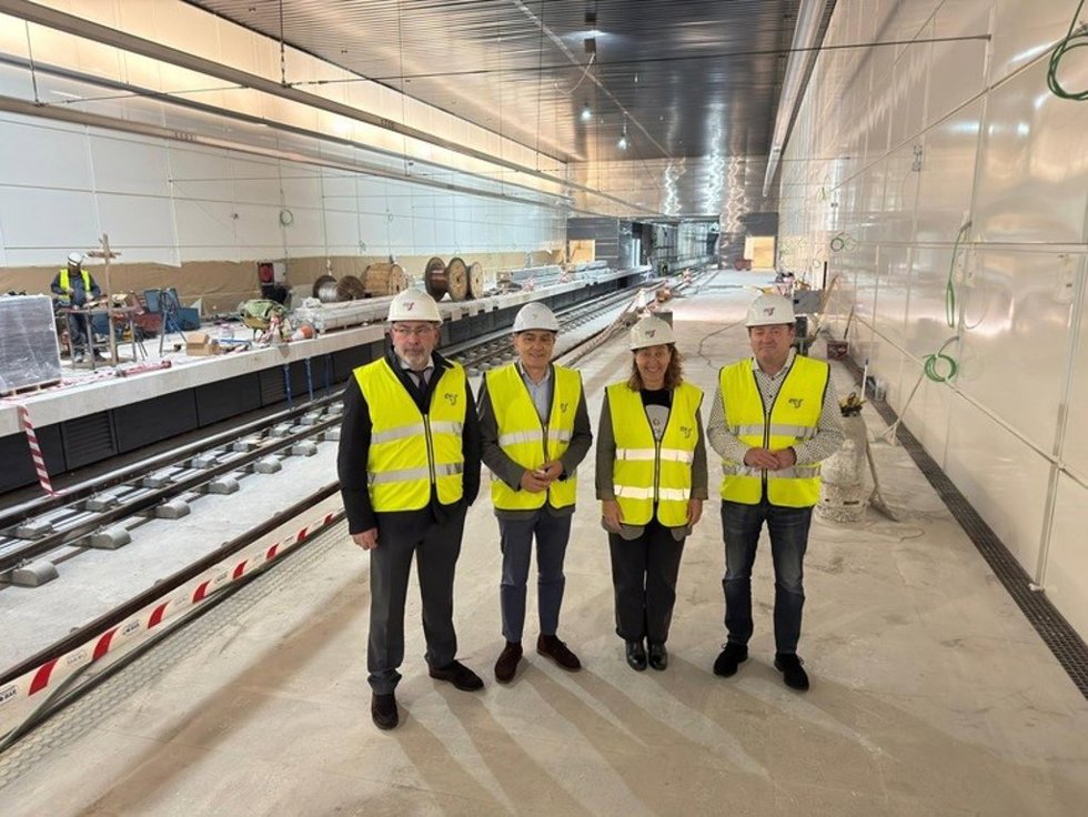 Visita al nuevo tramo Altza-Galtzaraborda del Topo, que entrará en servicio el 18 de julio