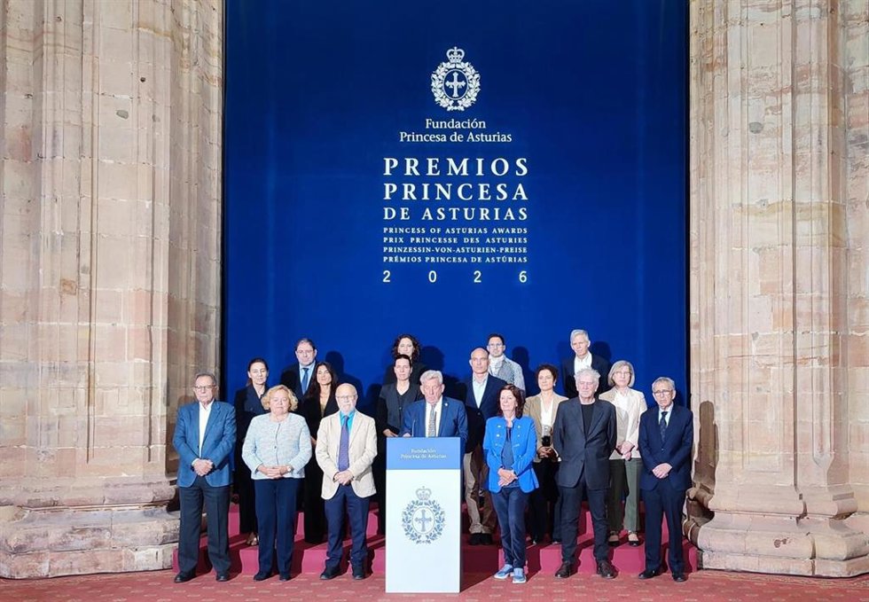 Jurado del Premio Princesa de Asturias de Investigación Científica y Técnica 2026 durante la lectura del fallo en Oviedo.