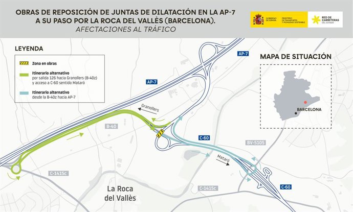 Plànol de la zona afectada per les obres