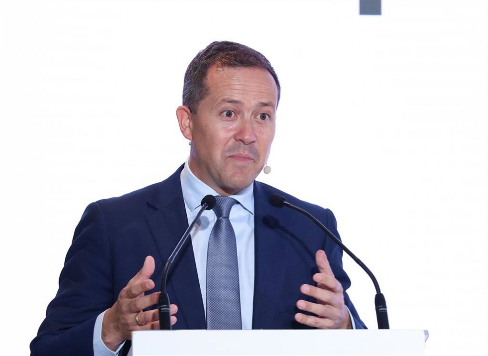 El alcalde de Toledo, Carlos Velázquez, durante el Foro ABC, a 13 de mayo de 2026, en Madrid (España). El encuentro se celebra en la sede del diario en Madrid.