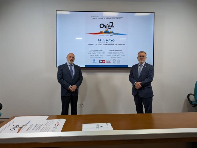 Artistas asturianos y paraguayos se unen en la muestra 'Ovie2. Unidos por el arte' .