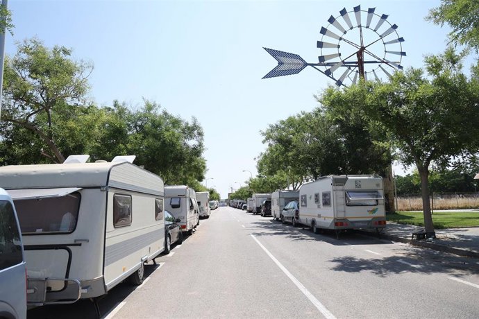 Archivo - Asentamiento de caravanas en la zona de Son Güells.
