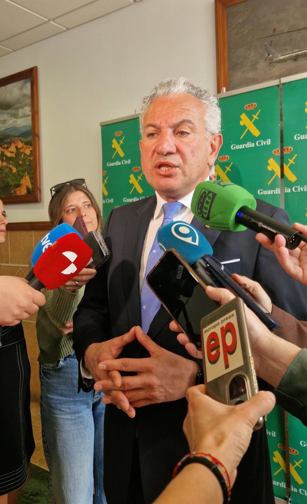 El delegadod el Gobierno en Castilla y León, Nicanor Sen, en el Acuartelamiento 'El Parque' de la capital leonesa.