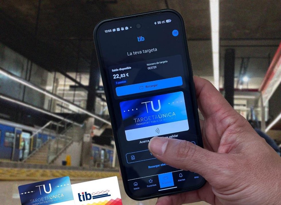 El Govern prueba la Tarjeta Única de transporte público en los móviles para los usuarios de metro.