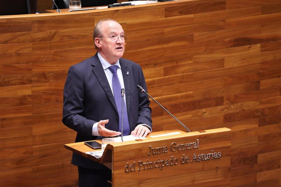 El diputado del PP de Asturias José Agustín Cuervas-Mons durante el Pleno de este miércoles en la Junta General.