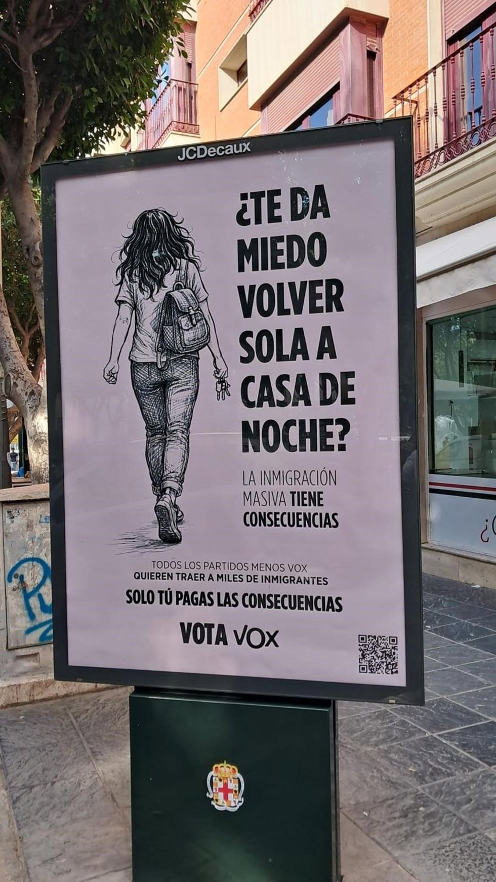 Cartel electoral de Vox denunciado por el PSOE-A ante la Junta Electoral de Andalucía.