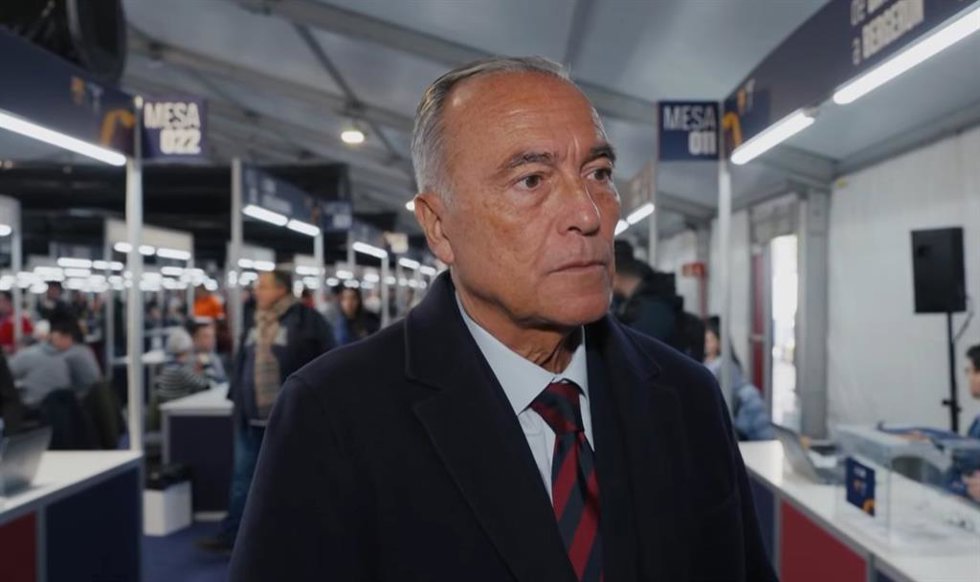 Archivo - El presidente en funciones del FC Barcelona, Rafa Yuste, en la jornada electoral blaugrana del 15 de marzo de 2026