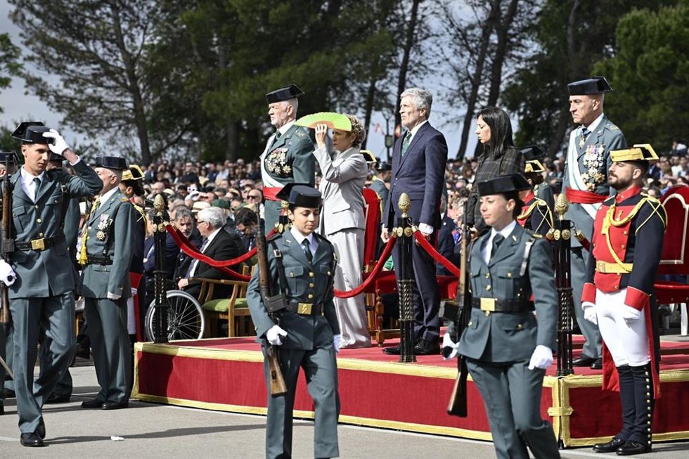 El ministro del Interior, Fernando Grande-Marlaska durante el acto de jura de bandera de los nuevos guardias civiles