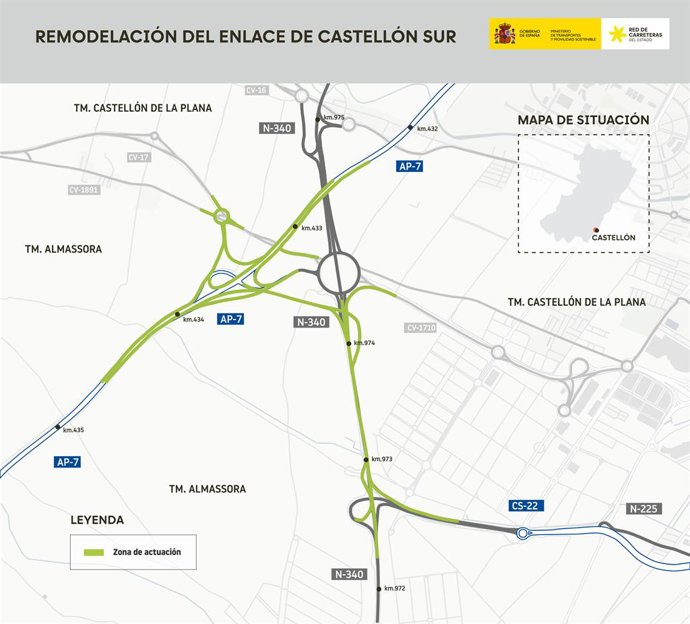 Transports licita per 1,5 milions la redacció del projecte de remodelació de l'enllaç de Castelló Sud