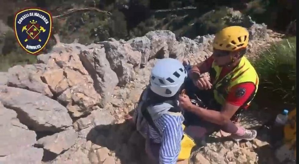 Rescate de una excursionista lesionada en Escorca