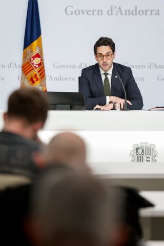El ministro Guillem Casal durante la rueda de prensa de este miércoles