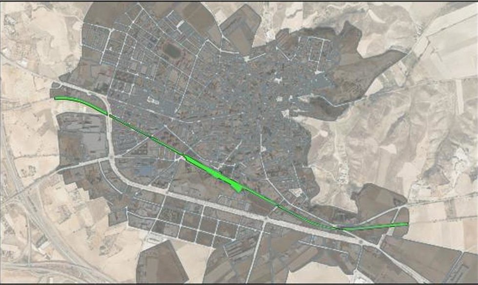 Plano de la Línea Verde de Tarancón.