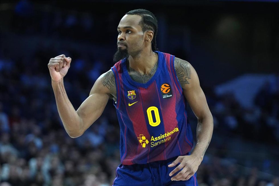Archivo - Kevin Punter, en un partido con el Barça.