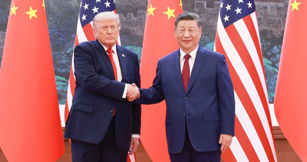 BEIJING, May 14, 2026  -- Chinese President Xi Jinping holds talks with U.S. President Donald Trump, who is on a state visit to China, at the Great Hall of the People in Beijing, capital of China, May 14, 2026.
