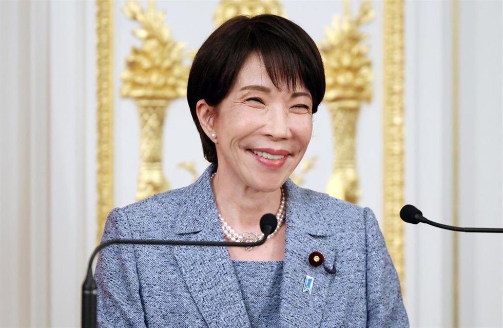 Archivo - La primera ministra de Japón, Sanae Takaichi, durante una comparencia en la capital, Tokio (archivo)