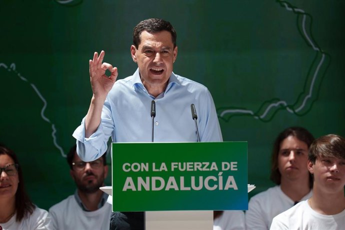 El presidente del PP andaluz y candidato a la reelección, Juanma Moreno