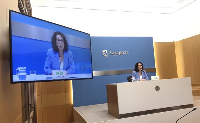La portavoz del grupo municipal de Vox en el Ayuntamiento de Zaragoza, Eva Torres