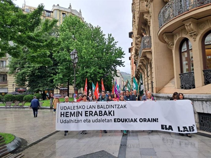 Udal langileen manifestazioa Bilbon