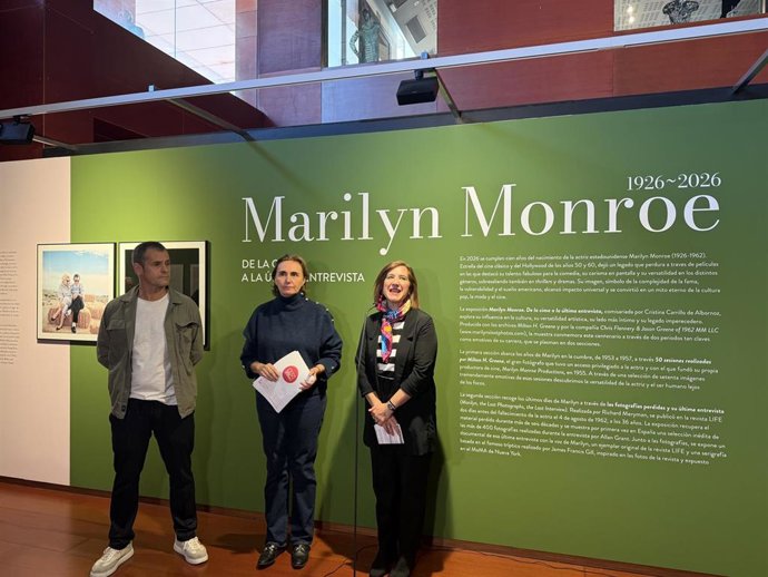 La muestra 'Mairlyn Monroe. De la cima a la última entrevista' podrá visitarse en la Cripta del Centro de Historias de Zaragoza del 14 al 27 de septiembre de 2026.