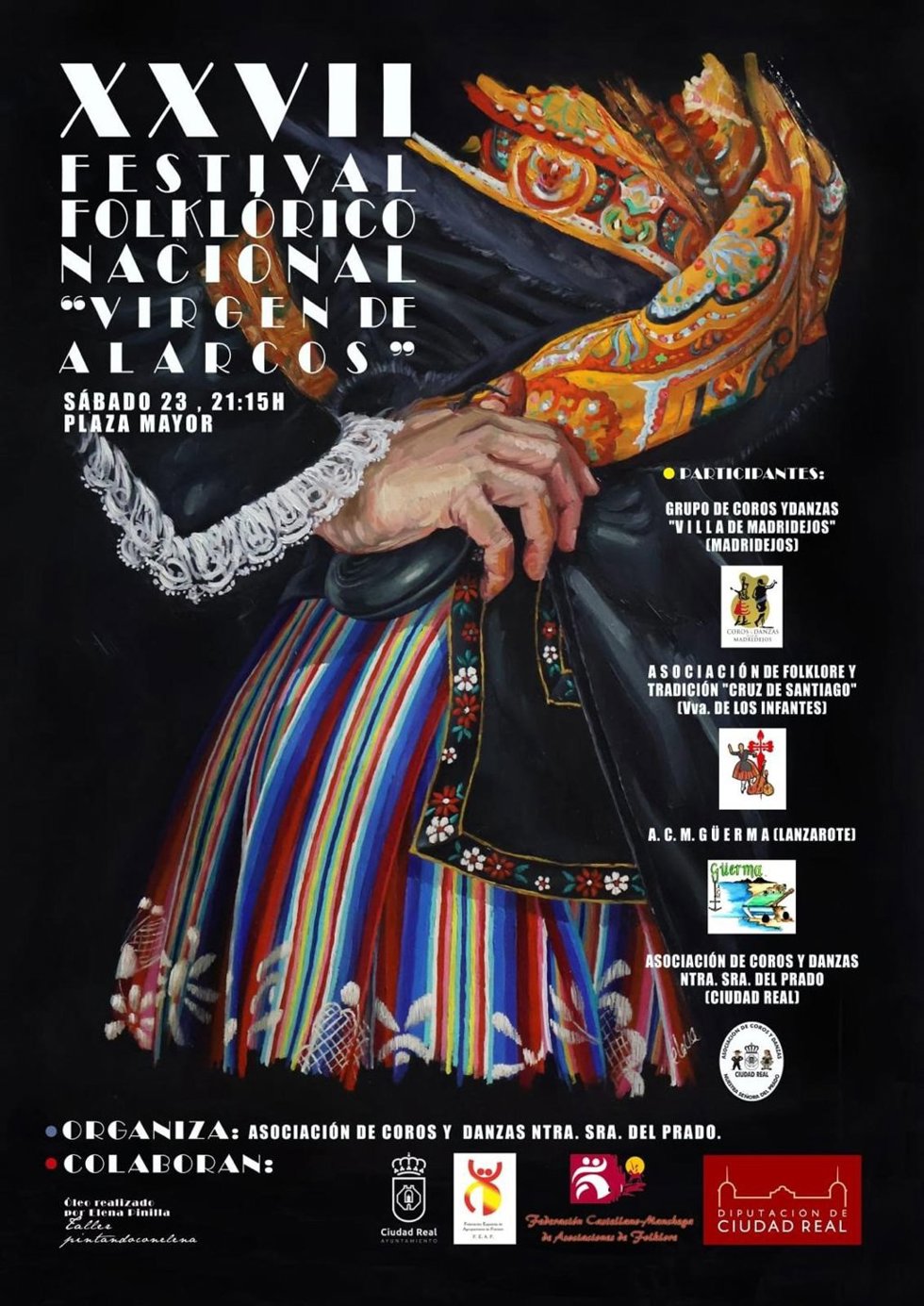 Cartel del Festival Folklórico Nacional 'Virgen de Alarcos.