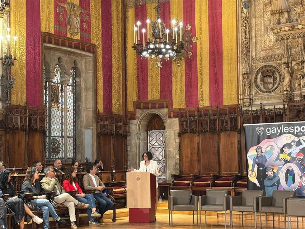 La consellera de Interior y Seguridad Pública, Núria Parlon, en el 20 aniversario de la asociación de policías LGTBI Gaylespol