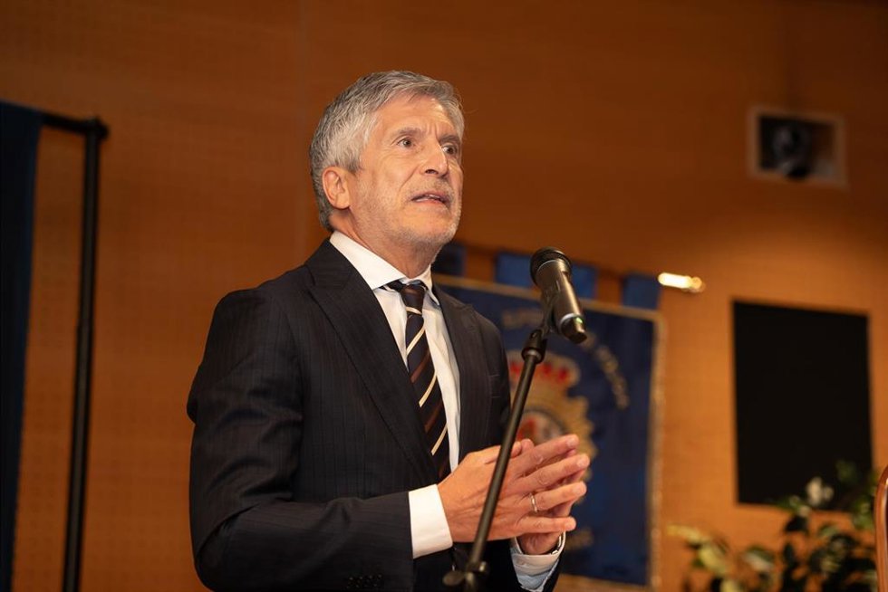 El ministro del Interior, Fernando Grande-Marlaska, preside el acto oficial de toma de posesión del comisario principal, a 14 de mayo de 2026, en Palma de Mallorca, Baleares (España).