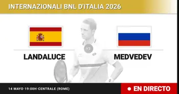 Martin Landaluce - Daniil Medvedev, en directo hoy: sigue el partido de Internazionali BNL d'Italia