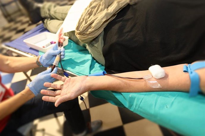Archivo - Donación de sangre en una imagen de archivo