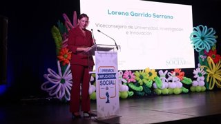 La viceconsejera de Universidad, Investigación e Innovación, Lorena Garrido, en la X edición de los Premios a la Implicación Social del Consejo Social de la Universidad de Cádiz (UCA).