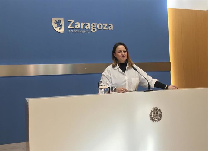 Archivo - La portavoz del grupo municipal de Zaragoza en Común (ZeC) en el Ayuntamiento de Zaragoza, Elena Tomás