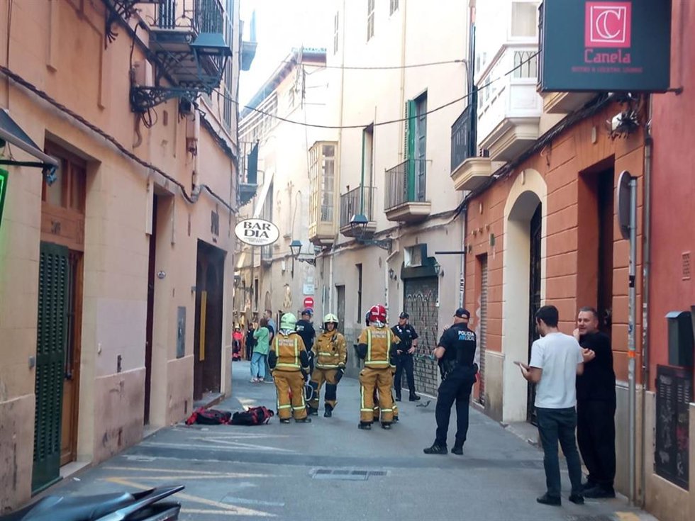 Los Bomberos de Palma actúan en un incendio.