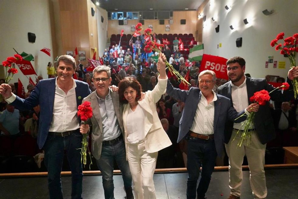 El ministro de la Presidencia, Justicia y Relaciones con las Cortes, Félix Bolaños, en un acto de partido.