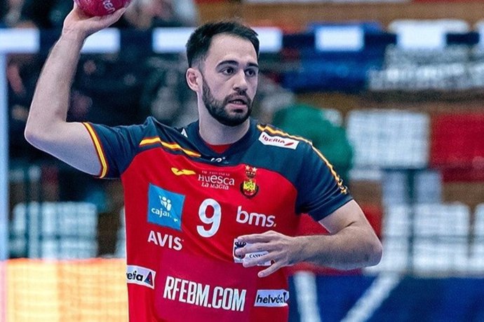 Ian Tarrafeta, durante un partido con la selección española.