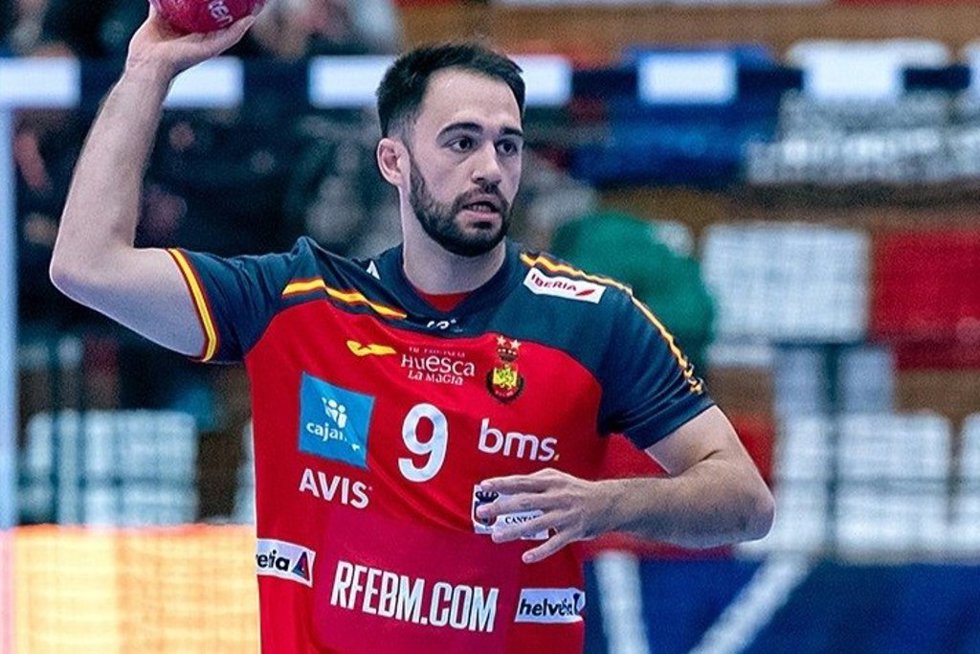 Ian Tarrafeta, durante un partido con la selección española.