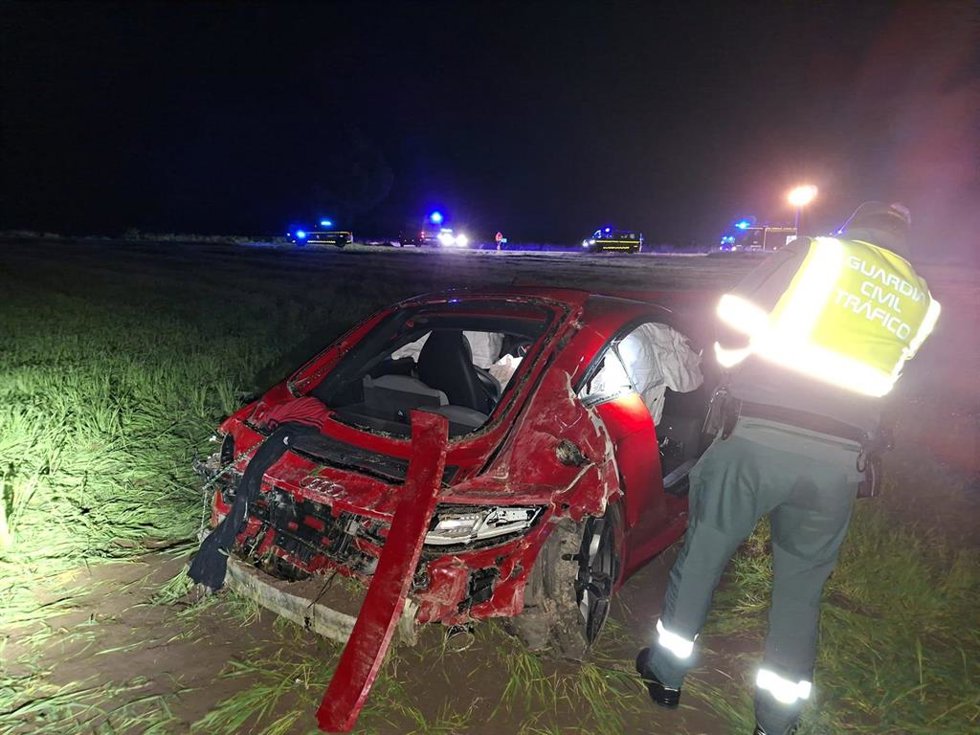 Imagen del vehículo accidentado.