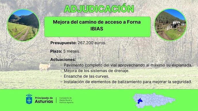 Infografía de la actuación en Forna, Ibias