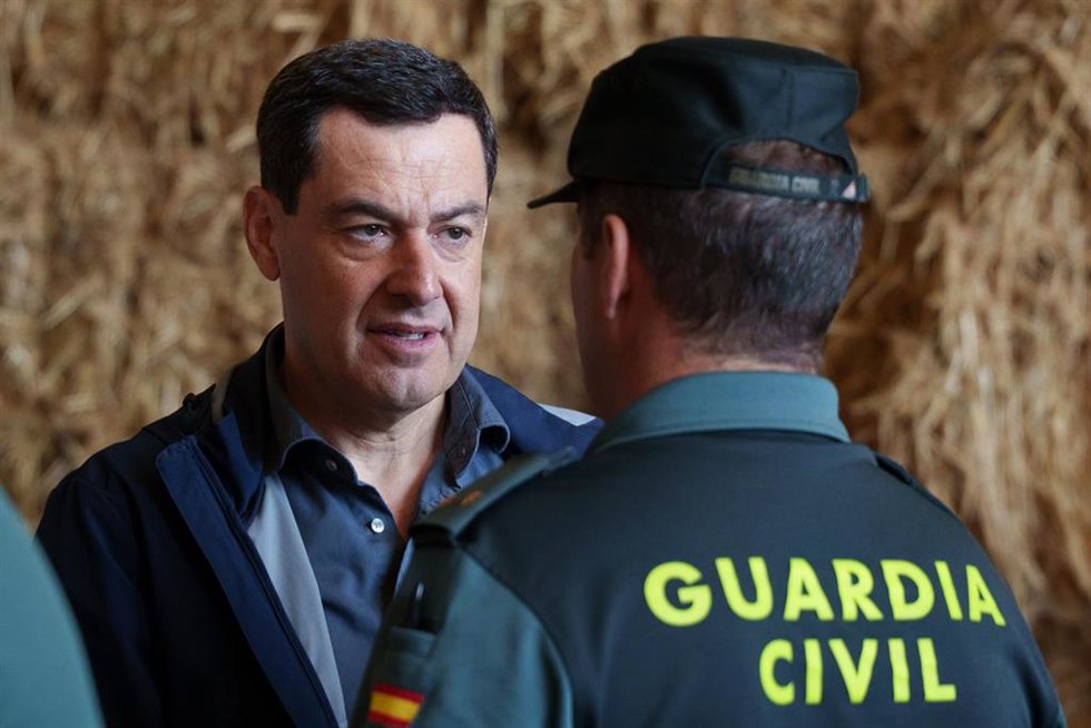El presidente del PP de Andalucía y candidato a la reelección de la Presidencia de la Junta, Juanma Moreno 