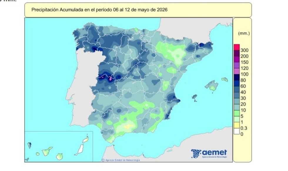 Mapa de precipitaciones.