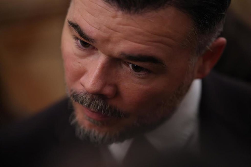 El diputado de ERC, Gabriel Rufián, durante una sesión plenaria en el Congreso, a 30 de abril de 2026, en Madrid (España). 