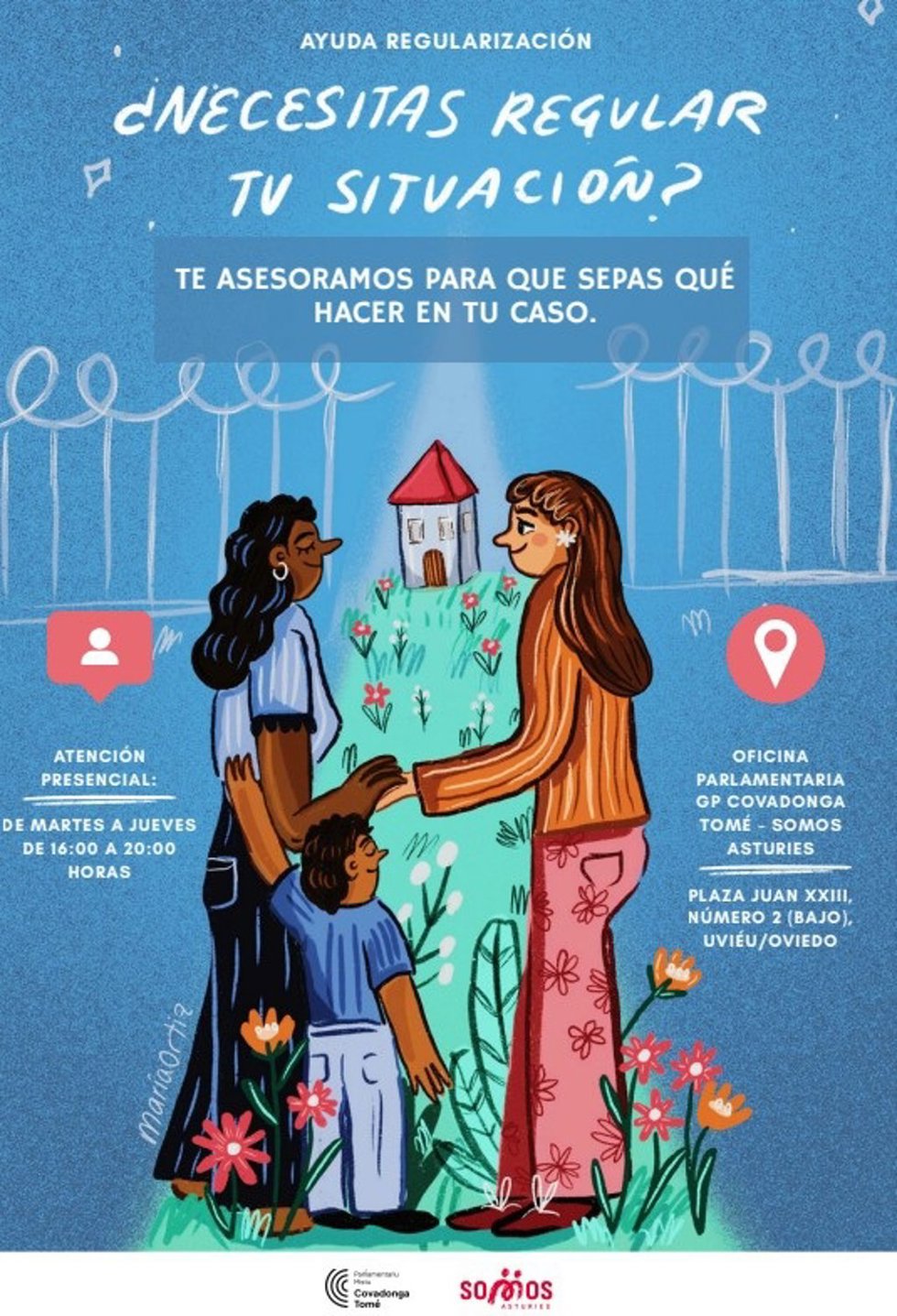 Cartel anunciando el servicio de asesoramiento.