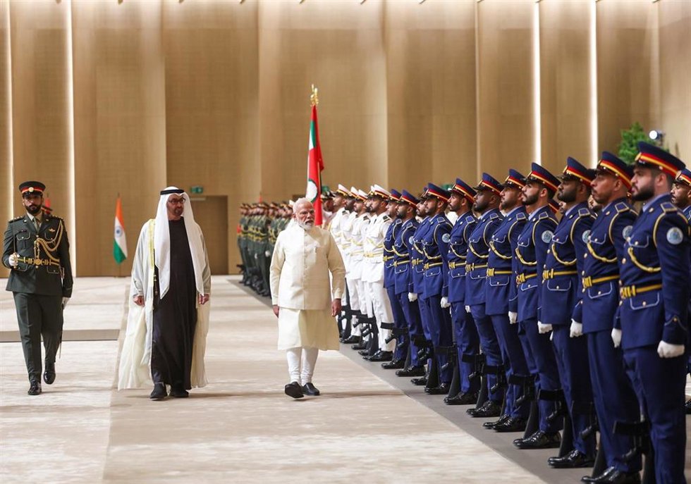 El primer ministro indio, Narendra Modi, en Abu Dabi