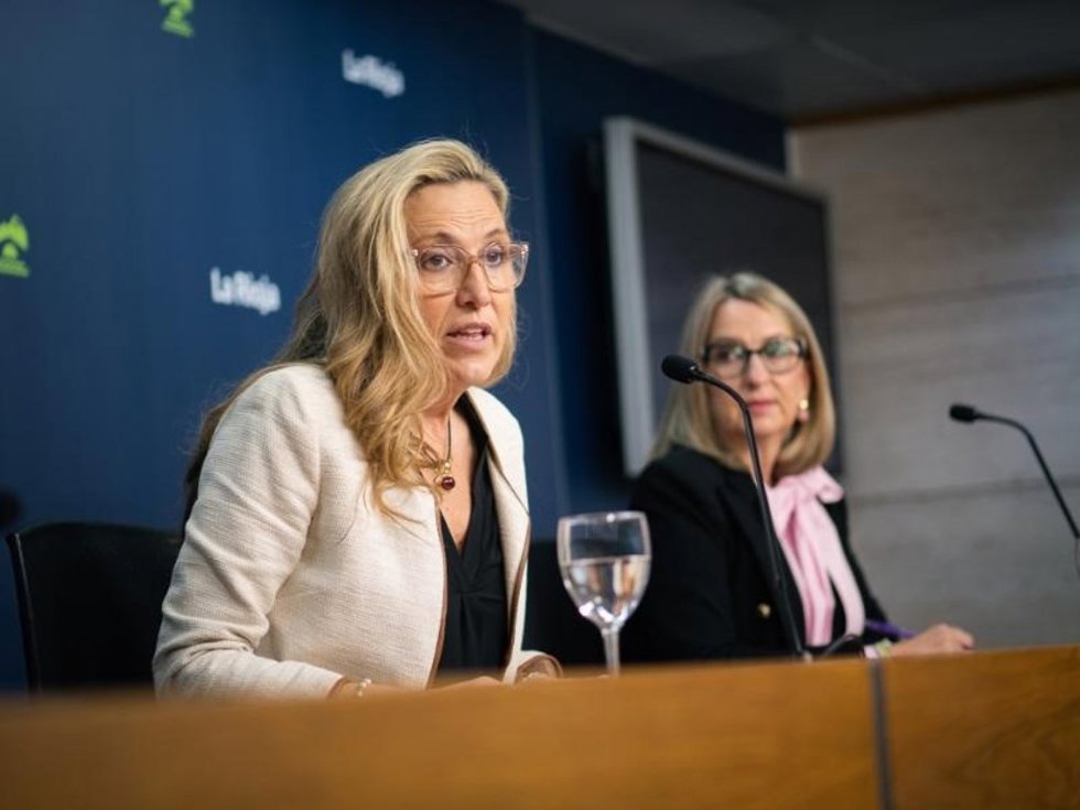 Belinda León y Pilar Simón, en la presentación de la convocatoria