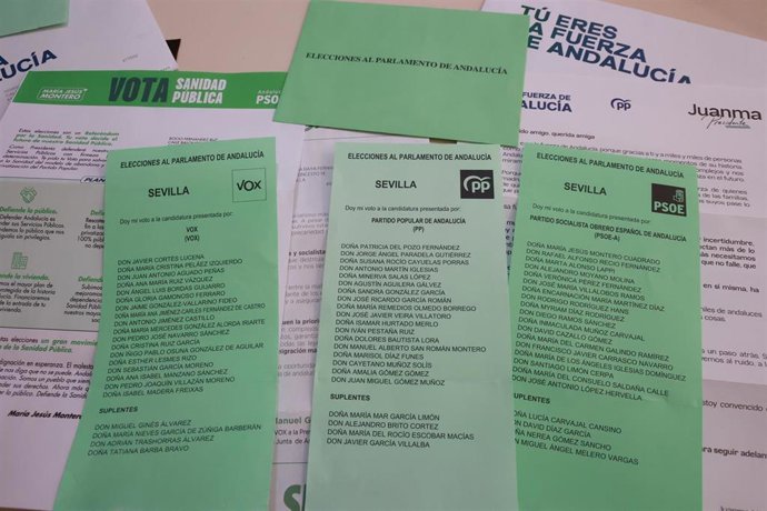 Distintas listas electorales de la provincia de Sevilla a las elecciones del 17M. 