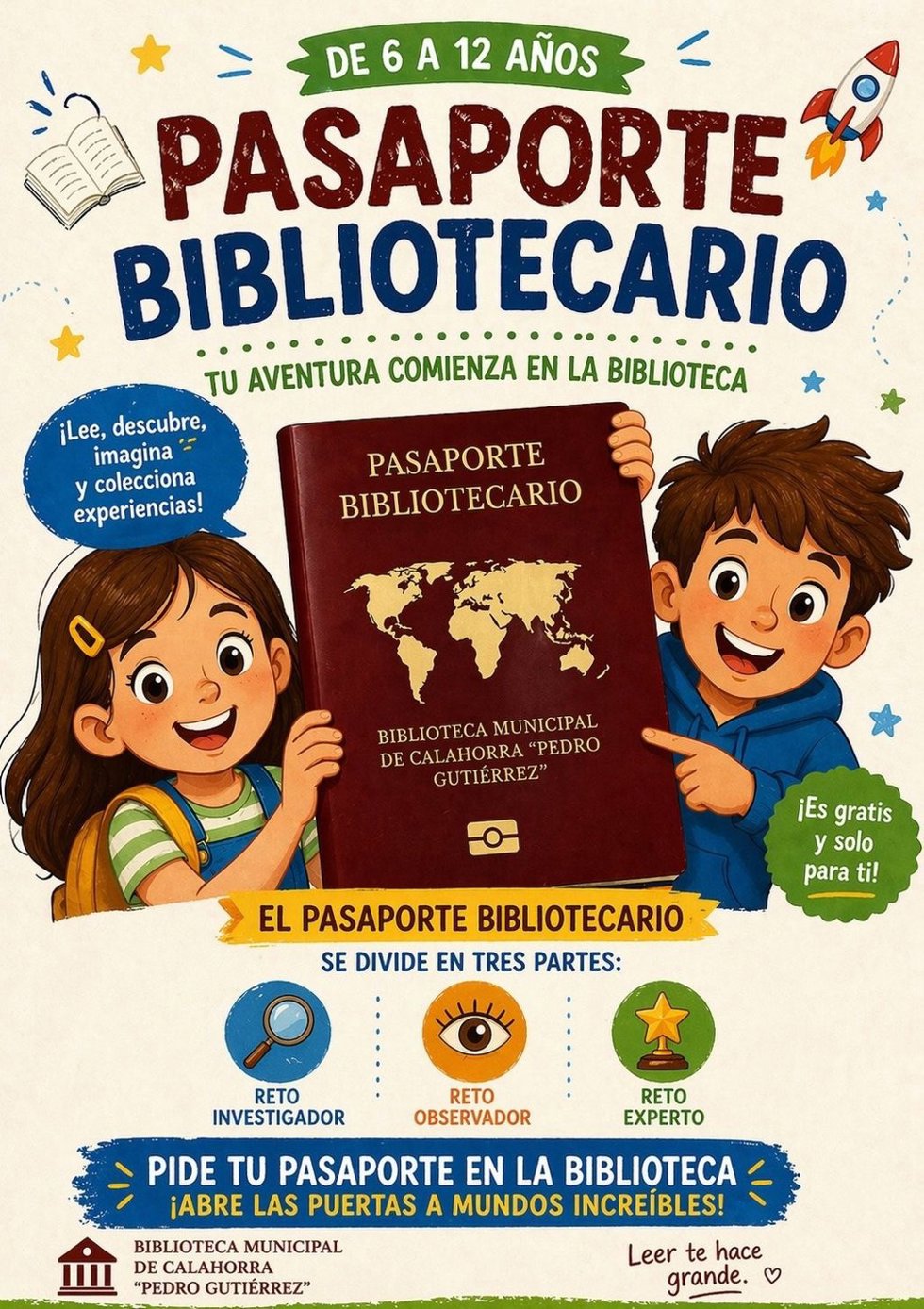 La Biblioteca municipal lanza el 'Pasaporte bibliotecario' para fomentar la lectura a los más pequeños