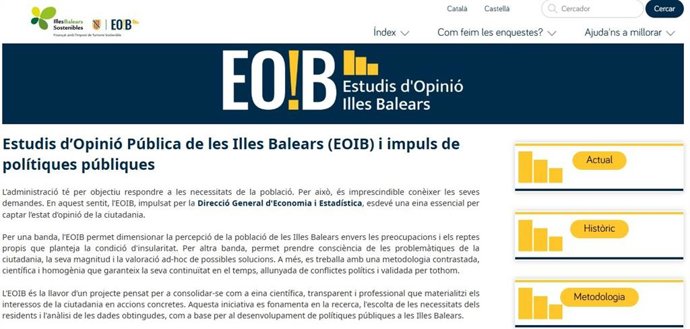 Página web del Estudio de Opinión de Baleares